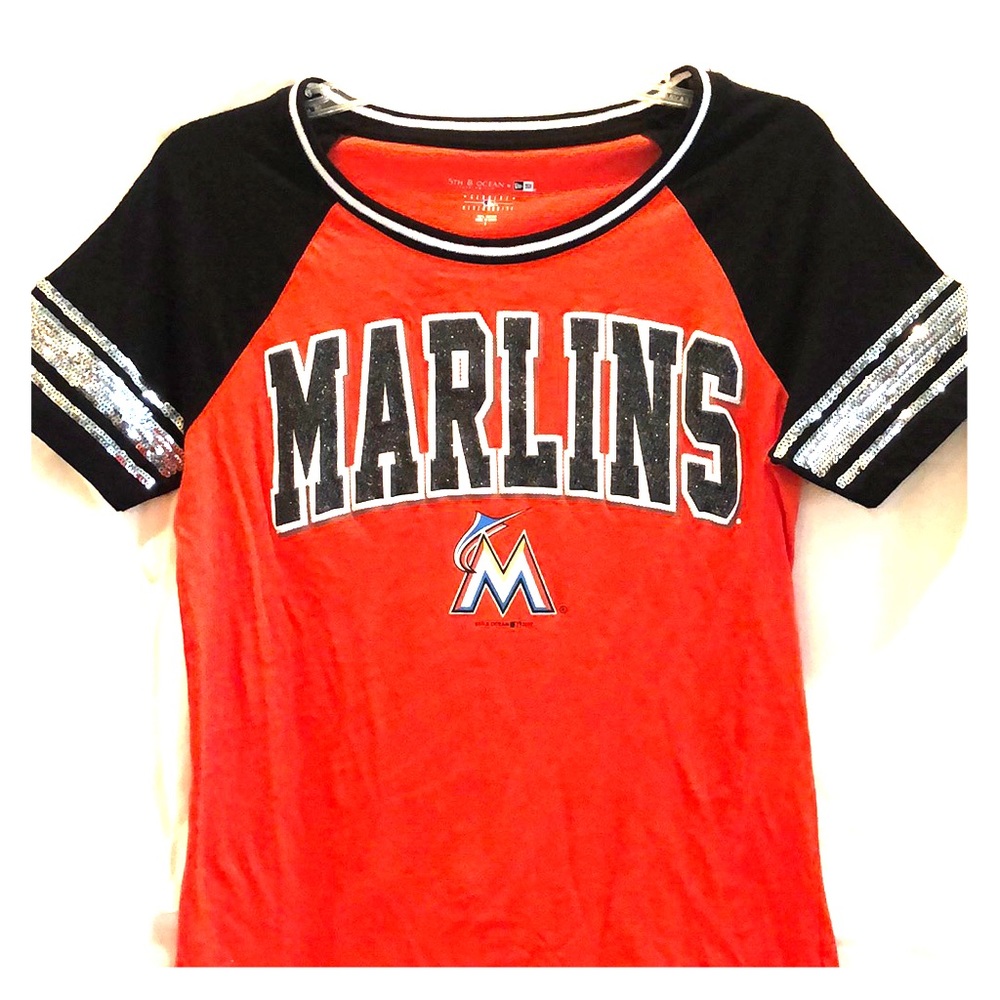 Miami Marlins Women’s Scoop neck T-Shirt
